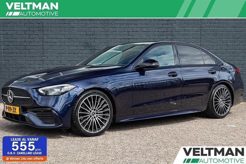 Blauw Gebruikt 2022 Mercedes C200 AMG line Sedan | € 41.945 - Afbeelding 1/4
