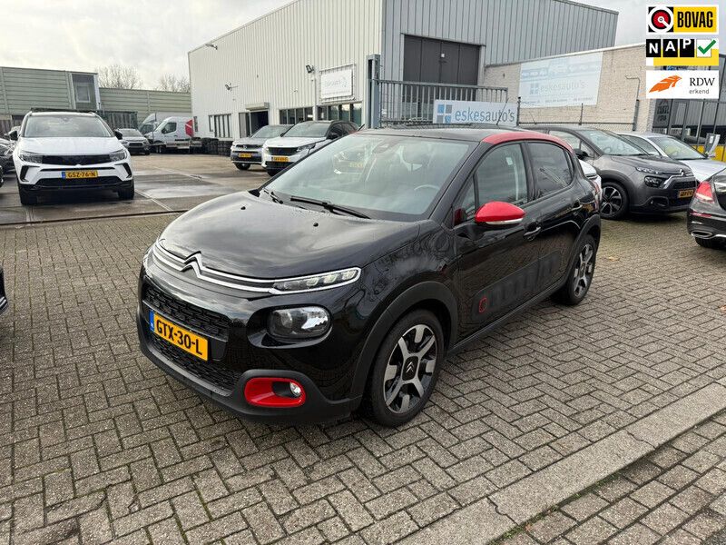 Zwart Gebruikt 2019 Citroën C3 Feel Hatchback | € 11.850 (Goede deal) - Afbeelding 1/4