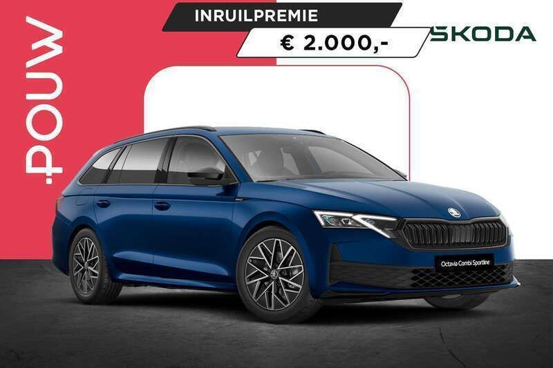 Blauw Nieuw 2025 Skoda Octavia SportLine Stationwagen | € 48.200 (Eerlijke prijs) - Afbeelding 1/4