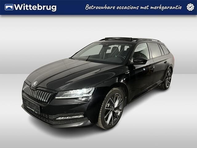 Occasion Skoda Superb SportLine 218 PK (160 kW) 2022 Zwart Stationwagen