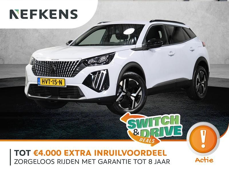 Wit Nieuw 2025 Peugeot 2008 Allure SUV | € 31.600 (Super prijs) - Afbeelding 1/4