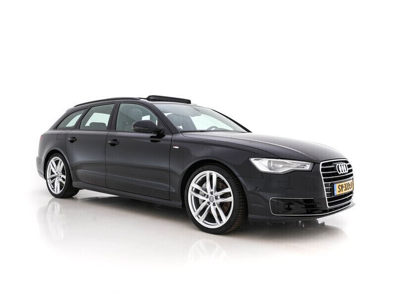 Zwart Gebruikt 2018 Audi A6 Design Stationwagen | € 14.945 - Afbeelding 1/4
