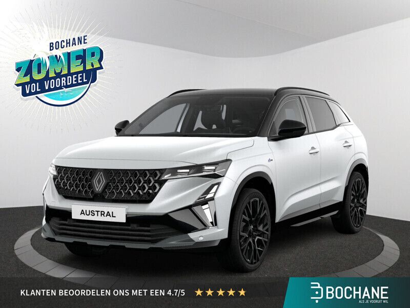 Twotone blanc nacré satin / noir étoilé (wit mica) Nieuw 2025 Renault Austral Iconic Esprit Alpine SUV | € 48.290 (Eerlijke prijs) - Afbeelding 1/4