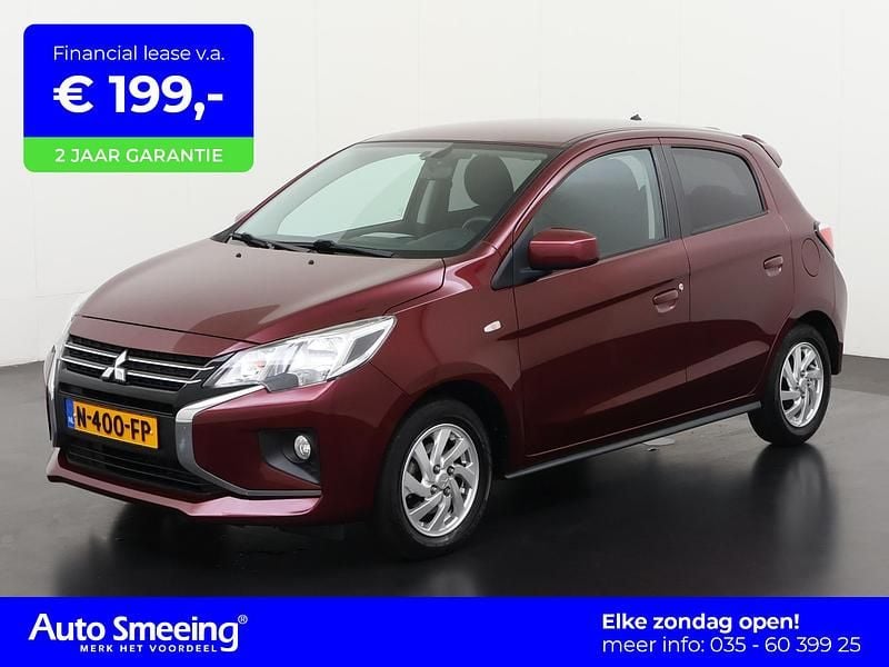 Wine red p Gebruikt 2021 Mitsubishi Space Star Active Hatchback | € 15.895 (Eerlijke prijs) - Afbeelding 1/4