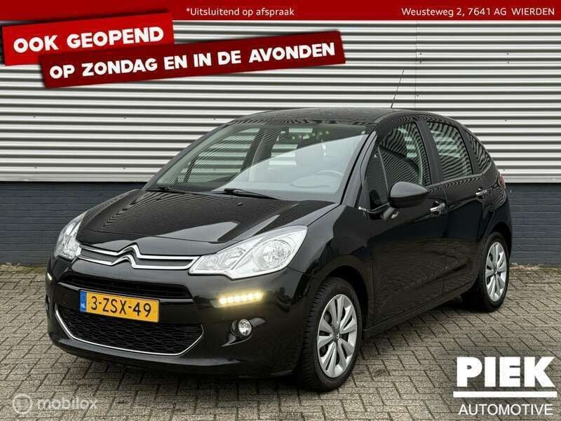 Zwart, metallic lak Gebruikt 2015 Citroën C3 PureTech Hatchback | € 4.999 (Eerlijke prijs) - Afbeelding 1/3