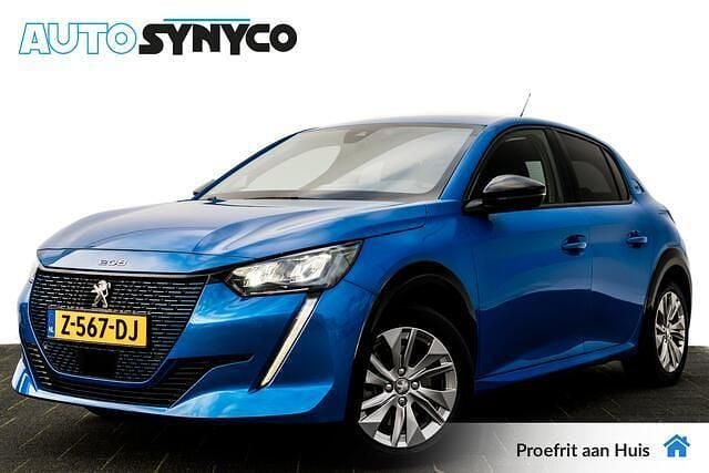 Blauw Gebruikt 2022 Peugeot e-208 Allure Hatchback | € 16.950 (Goede deal) - Afbeelding 1/4