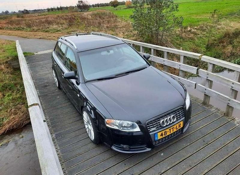 Zwart Gebruikt 2007 Audi A4 Stationwagen | € 3.995 - Afbeelding 1/4