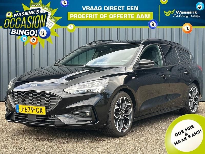 Zwart Gebruikt 2019 Ford Focus ST-Line Stationwagen | € 19.790 (Eerlijke prijs) - Afbeelding 1/4