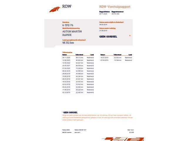 Blauw Gebruikt 2010 Aston Martin Rapide Sedan | € 59.945 - Afbeelding 1/2