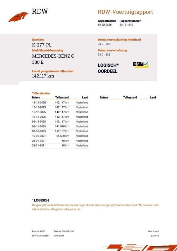 Grijs (metallic) Occasion 2021 Mercedes C300e Business Sedan | € 29.934 (Goede deal) - Afbeelding 1/1