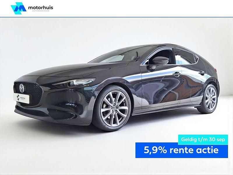 Zwart Gebruikt 2019 Mazda 3 Luxury Hatchback | € 17.430 (Eerlijke prijs) - Afbeelding 1/4