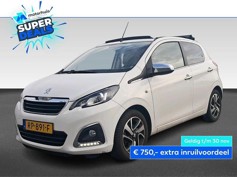 Wit Gebruikt 2018 Peugeot 108 Allure Hatchback | € 8.745 (Eerlijke prijs) - Afbeelding 1/4