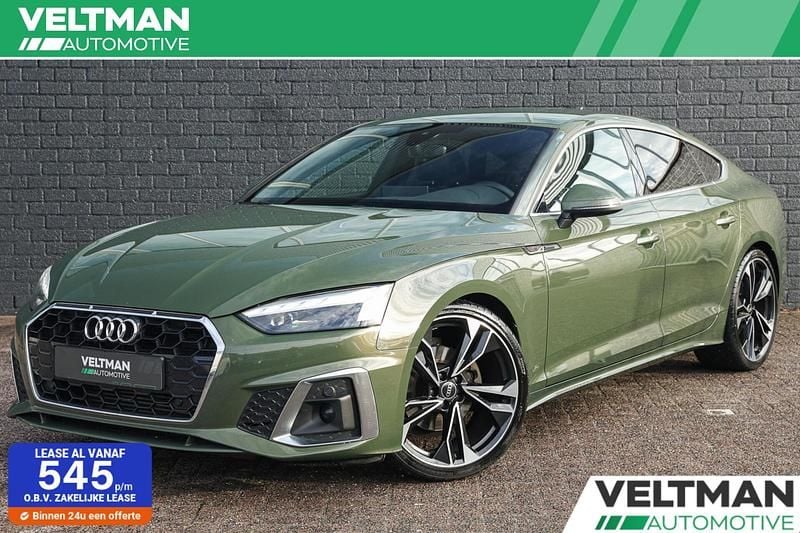 Groen Gebruikt 2021 Audi A5 Sportback S-Line Hatchback | € 33.995 (Eerlijke prijs) - Afbeelding 1/4