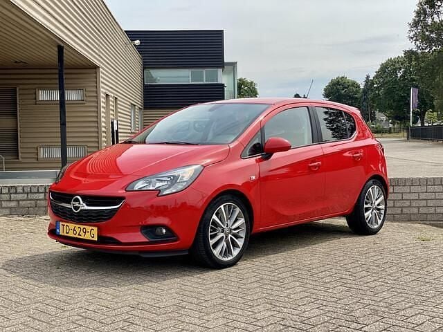 Rood Gebruikt 2017 Opel Corsa Innovation Hatchback | € 10.945 (Eerlijke prijs) - Afbeelding 1/4