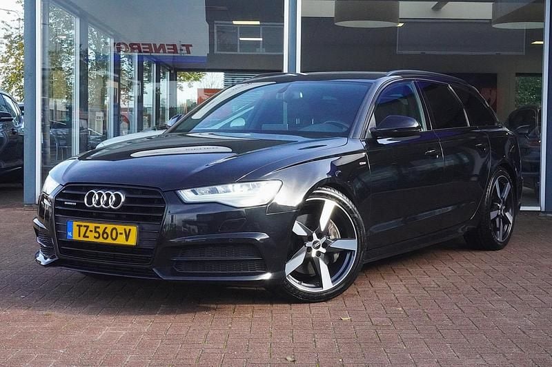 Zwart Gebruikt 2015 Audi A6 Sport Stationwagen | € 21.950 (Eerlijke prijs) - Afbeelding 1/4