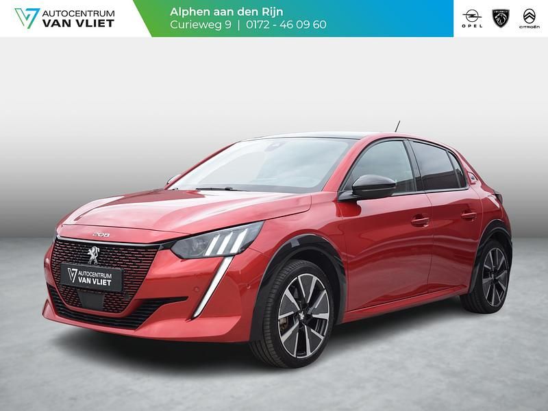 Rood Gebruikt 2022 Peugeot e-208 GT Hatchback | € 18.789 (Eerlijke prijs) - Afbeelding 1/4