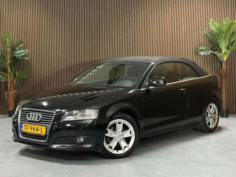 Zwart Gebruikt 2009 Audi A3 Cabriolet Attraction Cabriolet | € 5.995 - Afbeelding 1/4