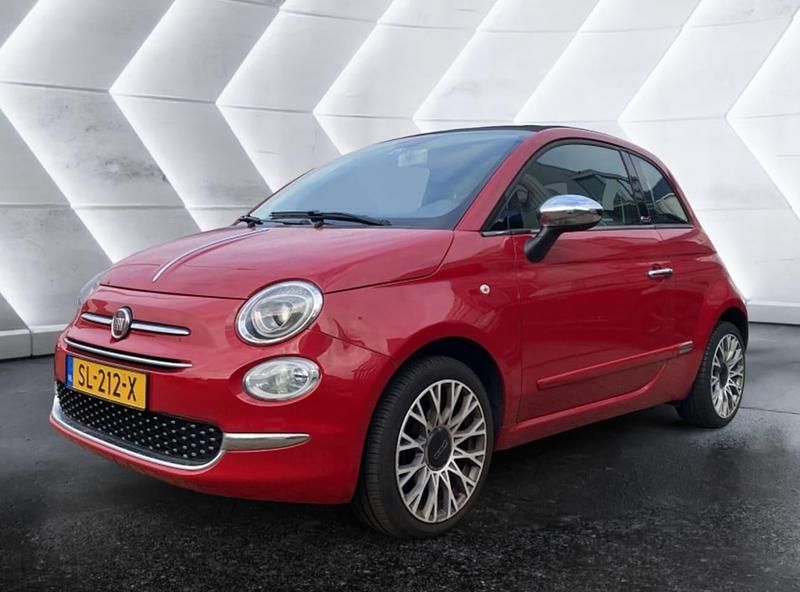 Rood Gebruikt 2018 Fiat 500C Lounge Cabriolet | € 11.940 (Eerlijke prijs) - Afbeelding 1/3
