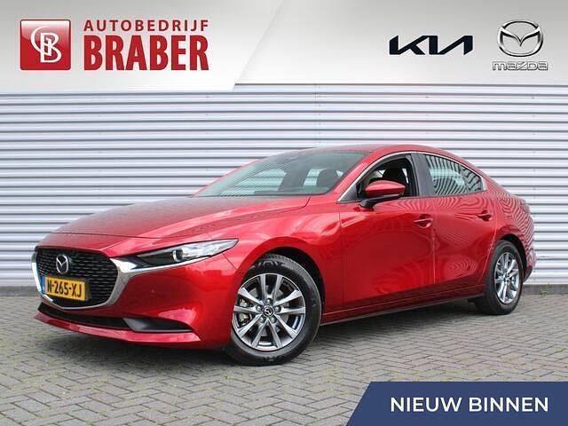 Rood Gebruikt 2022 Mazda 3 Comfort Sedan | € 24.950 (Eerlijke prijs) - Afbeelding 1/4
