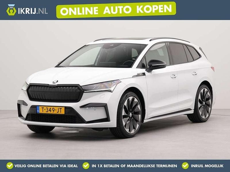 Wit Gebruikt 2023 Skoda Enyaq iV SportLine SUV | € 44.950 - Afbeelding 1/3