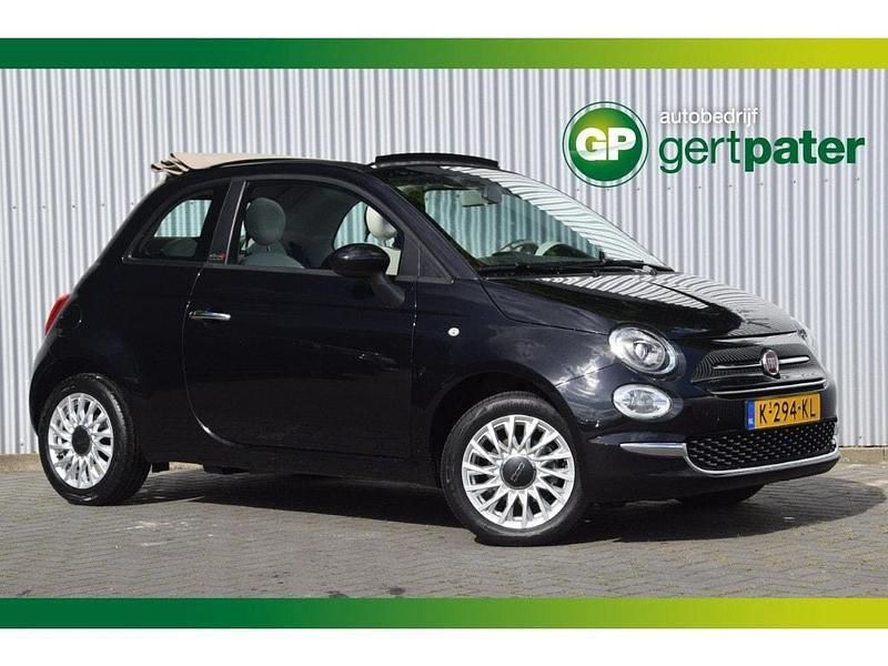 Zwart Gebruikt 2021 Fiat 500C Lounge Cabriolet | € 13.750 (Eerlijke prijs) - Afbeelding 1/3