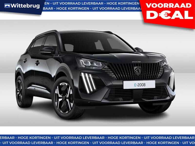 Zwart Nieuw 2025 Peugeot e-2008 Allure SUV | € 37.888 (Eerlijke prijs) - Afbeelding 1/4
