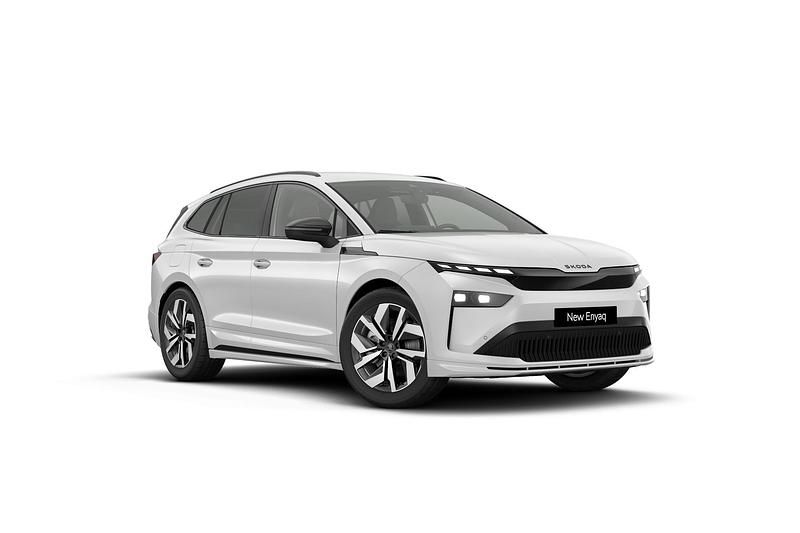 Moonwhite metallic Nieuw 2025 Skoda Enyaq iV SportLine SUV | € 55.405 (Iets duurder) - Afbeelding 1/4