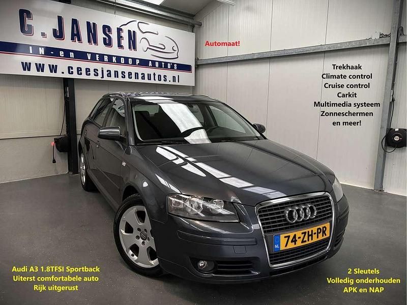 Grijs Gebruikt 2008 Audi A3 Sportback Ambition Hatchback | € 7.899 (Duur) - Afbeelding 1/4