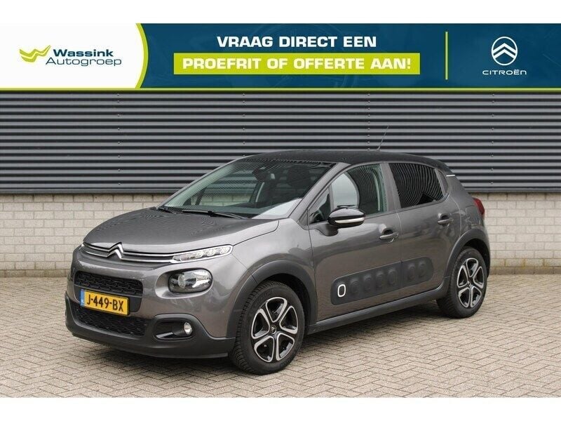 Grijs Gebruikt 2020 Citroën C3 Feel Hatchback | € 12.390 (Eerlijke prijs) - Afbeelding 1/4