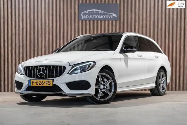 Wit, metallic lak Gebruikt 2016 Mercedes C400 AMG line Stationwagen | € 19.900 (Goede deal) - Afbeelding 1/4