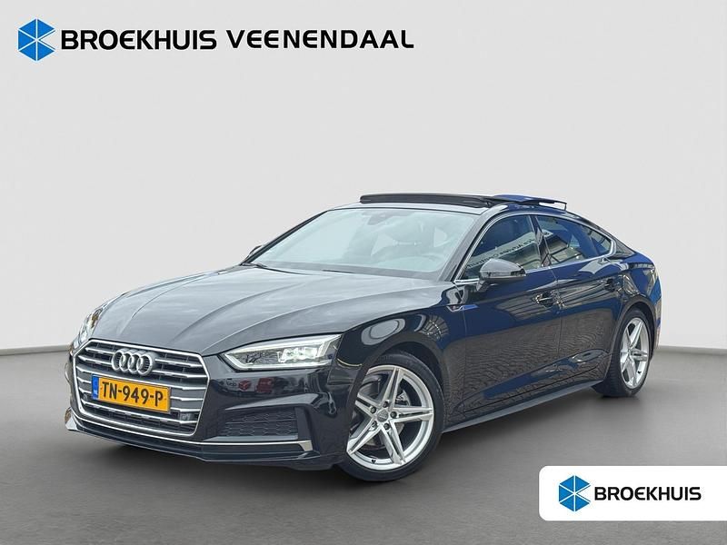 Zwart Gebruikt 2018 Audi A5 Sportback S-Line Hatchback | € 25.900 (Eerlijke prijs) - Afbeelding 1/4