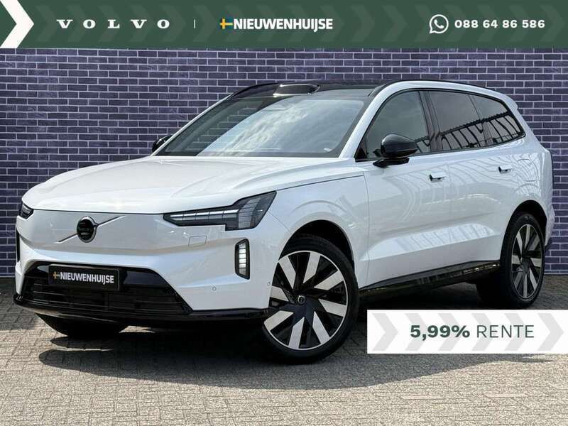 Wit Nieuw 2025 Volvo EX90 Plus SUV | € 74.899 - Afbeelding 1/3