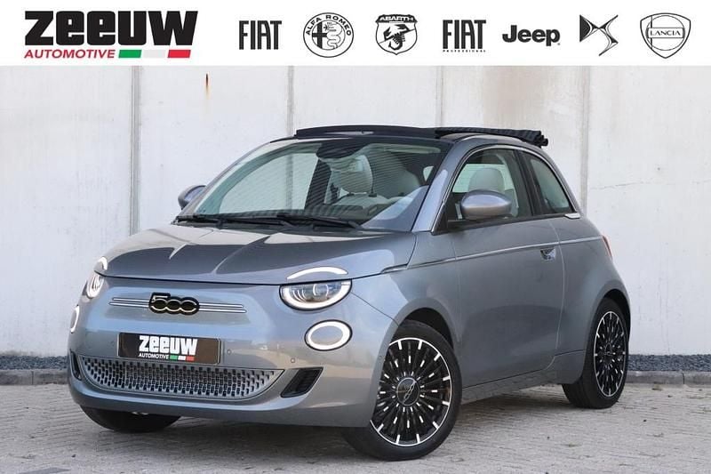 Grijs Gebruikt 2023 Fiat 500e La Prima Cabriolet | € 25.900 (Eerlijke prijs) - Afbeelding 1/4