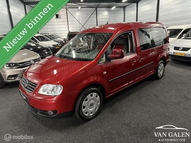 Rood Gebruikt 2008 VW Caddy Maxi Comfortline MPV | € 11.499 (Iets duurder) - Afbeelding 1/4
