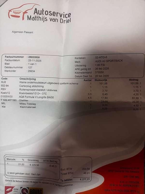 Occasion 2009 Audi A3 Ambiente Sedan | € 5.000 - Afbeelding 1/4