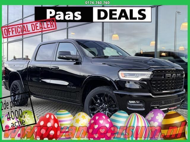 Zwart Nieuw 2024 Dodge Ram Limited Pickup | € 88.490 (Eerlijke prijs) - Afbeelding 1/4