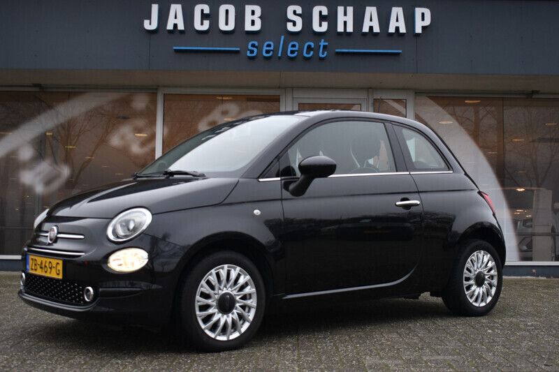 Zwart Gebruikt 2018 Fiat 500 Lounge Hatchback | € 9.950 (Goede deal) - Afbeelding 1/4