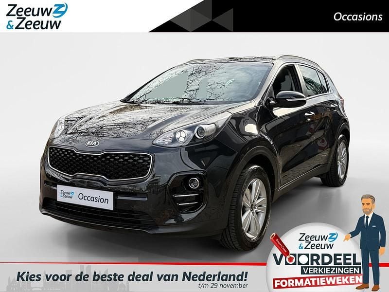 (1k) pearl black m Gebruikt 2016 Kia Sportage First Edition SUV | € 15.490 (Eerlijke prijs) - Afbeelding 1/4