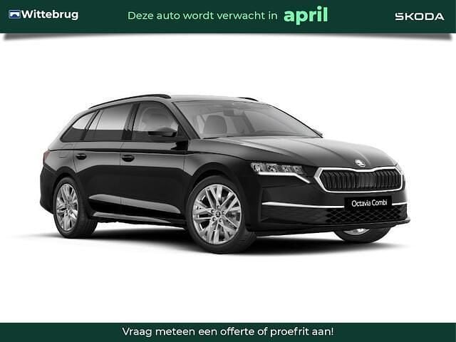 Zwart Nieuw 2025 Skoda Octavia Business Line Stationwagen | € 46.015 - Afbeelding 1/4