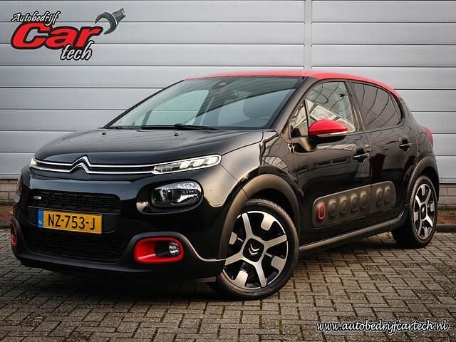 Zwart Occasion 2017 Citroën C3 PureTech Hatchback | € 10.980 (Duur) - Afbeelding 1/4