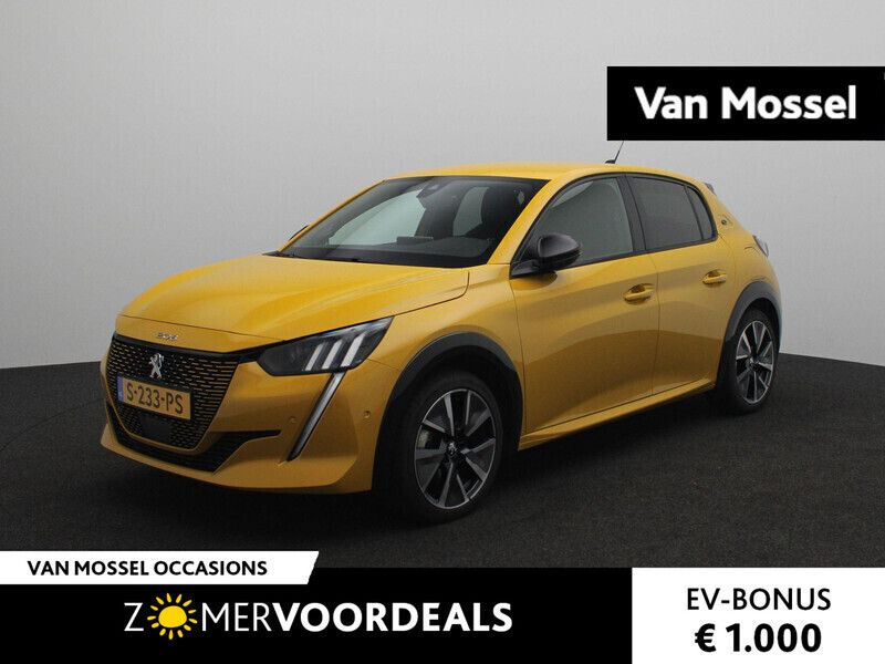 Geel Gebruikt 2021 Peugeot e-208 GT-line Hatchback | € 18.595 (Eerlijke prijs) - Afbeelding 1/4