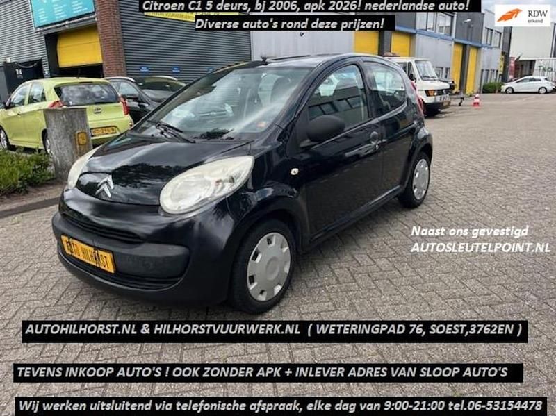 Zwart Occasion 2007 Citroën C1 Hatchback | € 1.499 (Eerlijke prijs) - Afbeelding 1/3