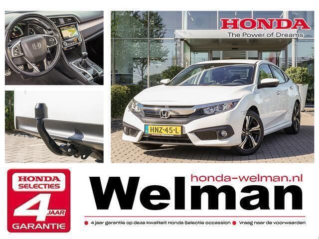 Wit Gebruikt 2018 Honda Civic Elegance Sedan | € 22.500 (Eerlijke prijs) - Afbeelding 1/3