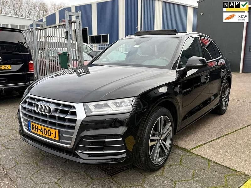 Zwart Gebruikt 2018 Audi Q5 S-Line SUV | € 29.750 (Eerlijke prijs) - Afbeelding 1/4