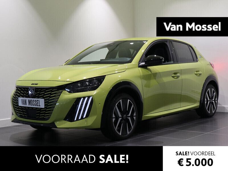 Geel Nieuw 2024 Peugeot e-208 GTi Hatchback | € 42.440 - Afbeelding 1/3