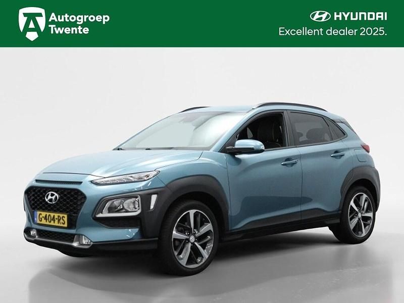 Ceramic blue (blauw metallic) Gebruikt 2018 Hyundai Kona Premium SUV | € 16.450 (Eerlijke prijs) - Afbeelding 1/4