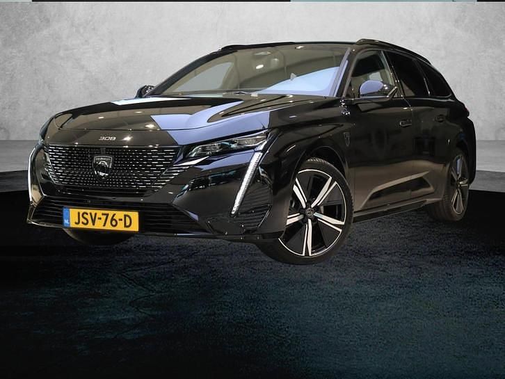 Zwart Nieuw 2025 Peugeot 308 SW GT Stationwagen | € 35.760 (Super prijs) - Afbeelding 1/4
