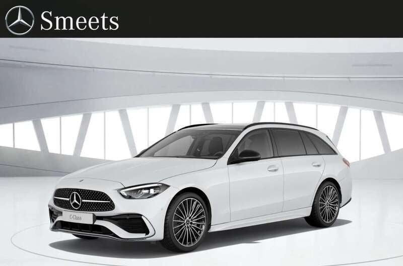 Wit Nieuw 2025 Mercedes C180 AMG line Stationwagen | € 69.069 (Duur) - Afbeelding 1/3