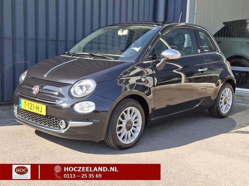 Zwart, metallic lak Gebruikt 2018 Fiat 500 Lounge Hatchback | € 9.945 (Goede deal) - Afbeelding 1/4