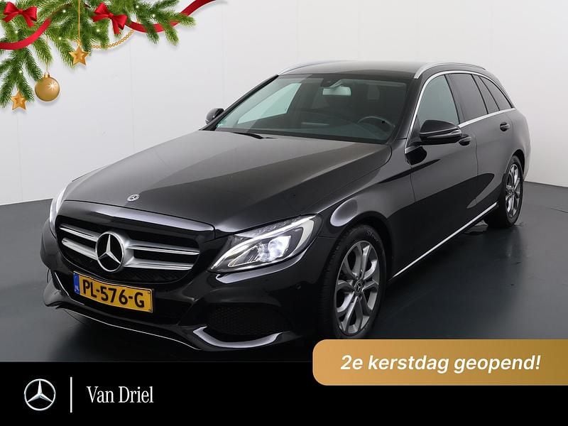 Zwart Gebruikt 2017 Mercedes C200 Business Stationwagen | € 14.950 (Goede deal) - Afbeelding 1/4